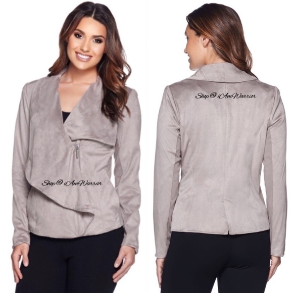 H by Halston Jackets & Blazers - H by Halston vegan faux suede moto jacket *shop@iamwarrior